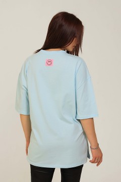 Голубая удлинённая футболка 39900 (фото3)
