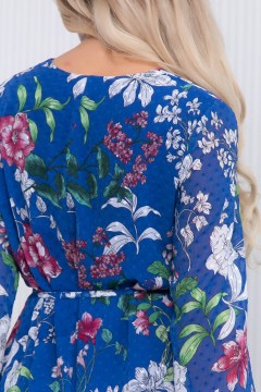 Синее шифоновое платье Lady Taiga(фото3)