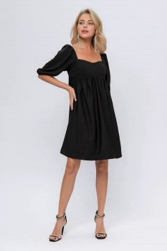 Платье чёрное с фигурным вырезом 1001 dress(фото2)