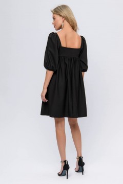 Платье чёрное с фигурным вырезом 1001 dress(фото3)