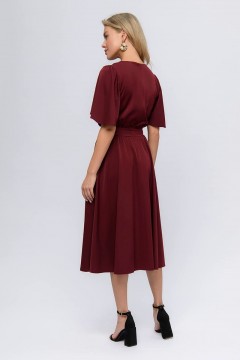 Платье сливового цвета с карманами 1001 dress(фото3)