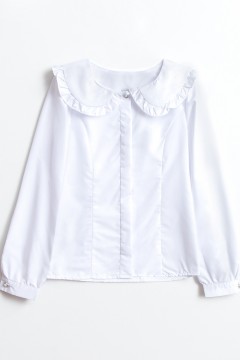Белая блуза для девочки с отложным воротником 5074SC23 Vulpes Familiy