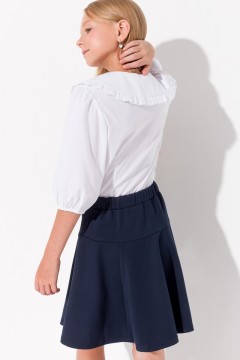 Белая блуза для девочки с рукавами длиной 3/4 5086SC23 Vulpes Familiy(фото2)