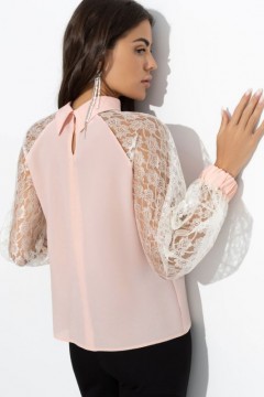 Красивая блуза с рукавами из гипюра Charutti(фото5)