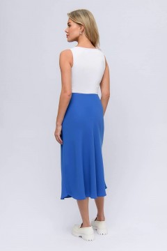 Синяя юбка длины миди 1001 dress(фото3)