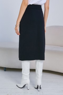 Чёрная вязаная юбка Priz(фото4)