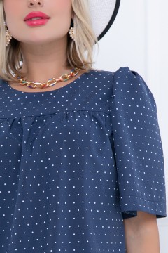 Блузка тёмно-синего цвета в горошек Bellovera(фото3)