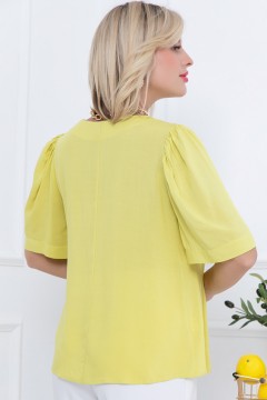 Блуза жёлтого цвета с короткими рукавами Bellovera(фото4)
