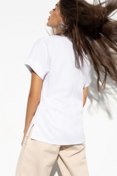 Белая футболка с короткими рукавами Charutti(фото4)