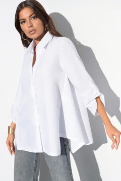 Белая рубашка с асимметричным низом Charutti