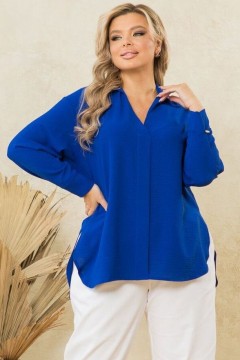 Синяя однотонная блуза Malina