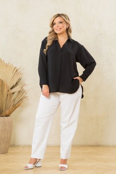Чёрная блуза с длинными рукавами Malina(фото2)