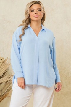 Голубая блуза с длинными рукавами Malina