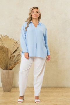Голубая блуза с длинными рукавами Malina(фото2)