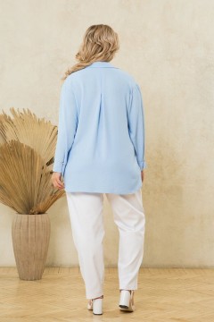 Голубая блуза с длинными рукавами Malina(фото5)