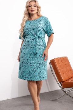 Трикотажное платье с поясом Рамона №3 Valentina(фото2)