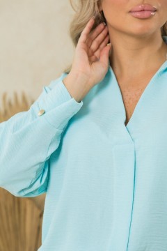 Стильная однотонная блуза Malina(фото3)