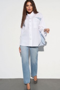 Рубашка белая с контрастной вставкой Charutti(фото2)