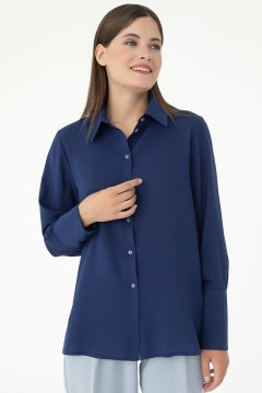 Синяя блузка с длинными рукавами Lady Taiga