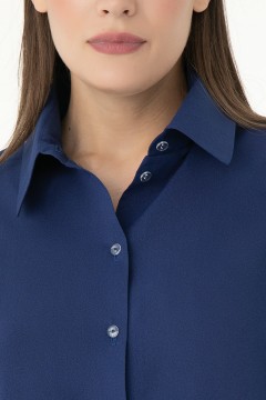 Синяя блузка с длинными рукавами Lady Taiga(фото3)