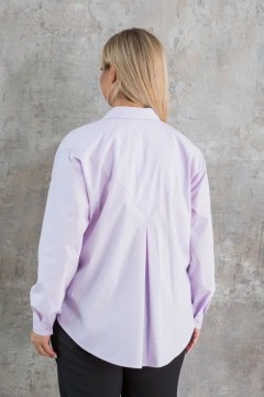 Сиреневая рубашка с длинными рукавами Novita(фото4)