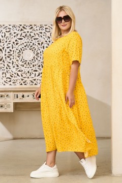 Жёлтое летнее платье с карманами Sparada(фото2)