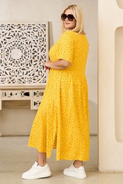 Жёлтое летнее платье с карманами Sparada(фото4)