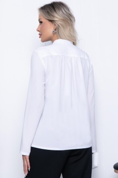 Белая блузка прямого кроя Lady Taiga(фото4)