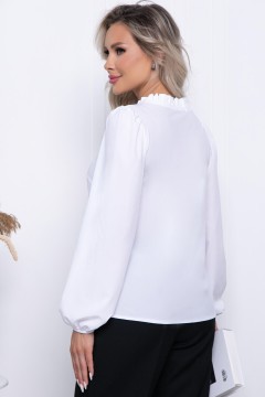 Классическая белая блуза Lady Taiga(фото4)