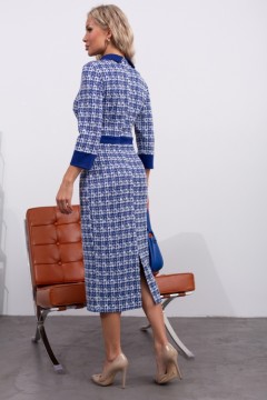 Синее трикотажное платье Виола №2 Valentina(фото3)