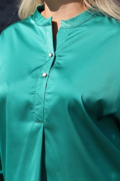 Зелёный костюм с широкими брюками Wisell(фото3)