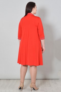 Красное платье с воротником Avigal(фото3)