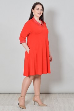 Красное платье с воротником Avigal(фото2)