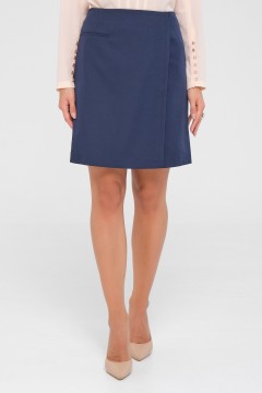 Синяя юбка с имитацией запаха Priz(фото3)