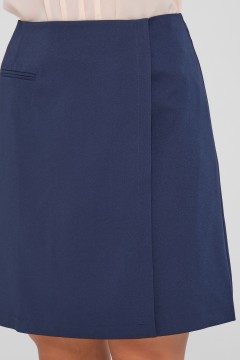 Синяя юбка с имитацией запаха Priz(фото4)
