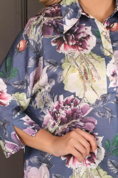 Фиолетовая блузка с принтом Wisell(фото4)