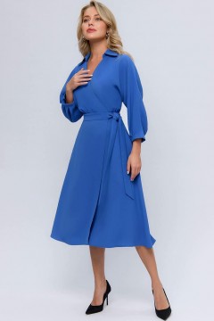 Синее платье с отложным воротником 1001 dress