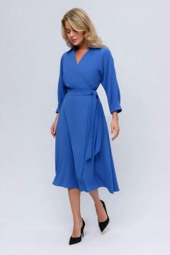 Синее платье с отложным воротником 1001 dress(фото2)
