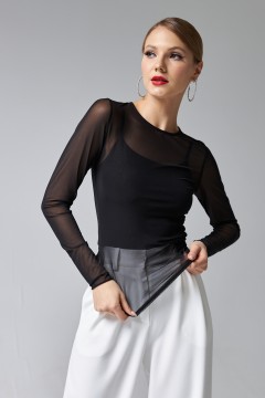 Чёрная женская блузка Lona(фото3)