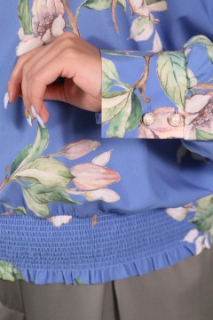 Красивая блузка с цветочным принтом Wisell(фото4)