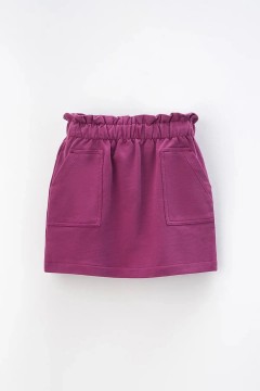 Стильная юбка для девочки КР 7133/насыщенная клюква к405 юбка Crockid(фото4)