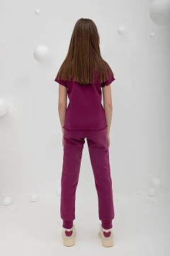 Удобные брюки для девочки КР 400590/насыщенная клюква к407 брюки Crockid(фото3)
