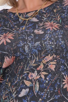 Серое платье с цветочным принтом Bellovera(фото3)
