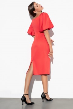 Красное платье с разрезом Charutti(фото4)