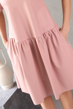 Розовое платье с карманами Wisell(фото3)