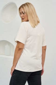 Женская футболка в молочном цвете Sparada(фото3)