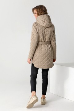 Тёмно-бежевая женская куртка 22114 Dizzyway(фото3)