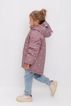 Красивая куртка для девочки ВК 38103/н/2 ГР куртка Crockid(фото3)