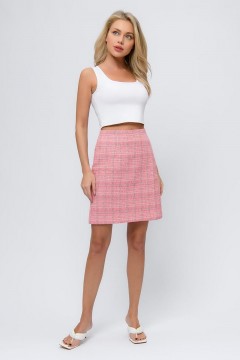 Розовая твидовая юбка 46 размера 1001 dress(фото2)