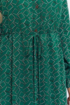 Длинное зелёное платье с кулиской Jetty(фото3)